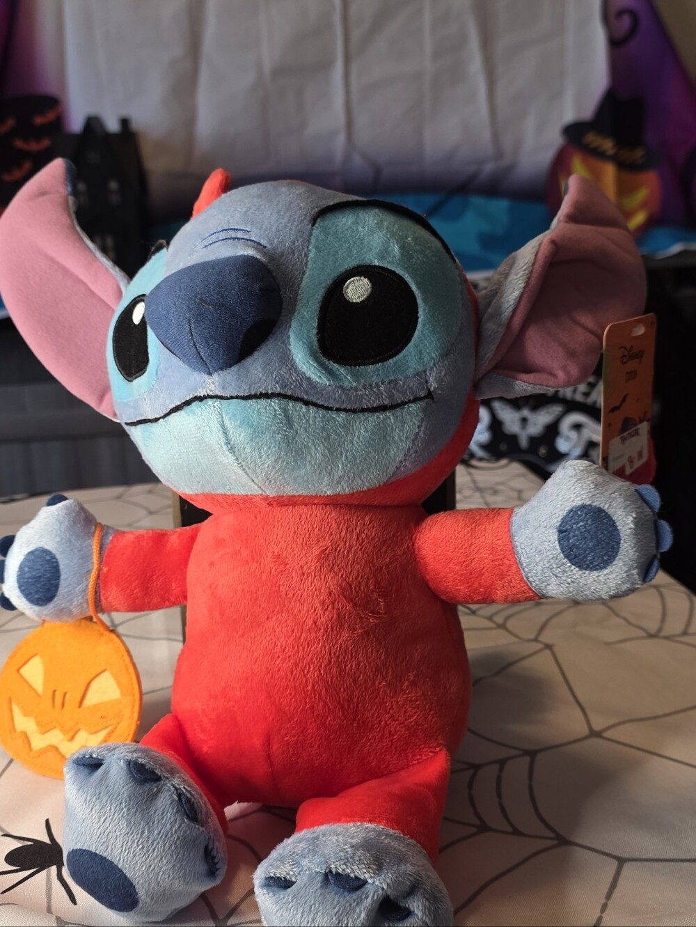 Disney Halloween Stitch Plush in Red and Blue